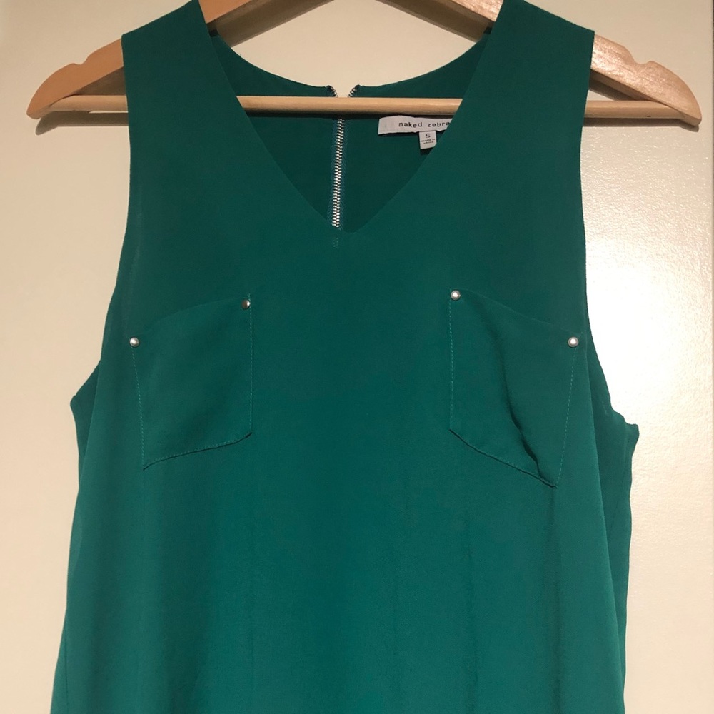 Naked Zebra NWOT vibrant green top